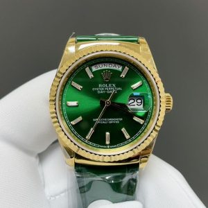 Luxury Rolex Day-Date 36MM Super Clone Watch with Alligator Strap 1133831926 - front view