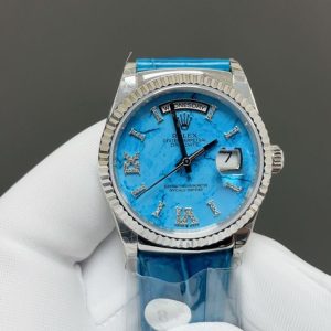 Premium Rolex Day-Date 36mm Super Clone Watch with Alligator Strap 1144762922 - front view