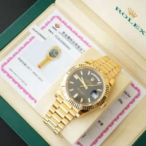 Luxury Rolex Day-Date President Super Clone Watch | 40mm 18k Gold 1126448862 - front view