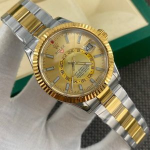 Rolex Sky-Dweller 42mm Men's Premium Super Clone Watch 1128041357 - front view | Rolex