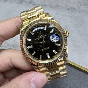 Luxury Rolex Day-Date Black Dial Super Clone Watch with Cash on Delivery 1137030279 - side view