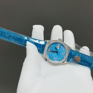 Premium Rolex Day-Date 36mm Super Clone Watch with Alligator Strap 1144762922 - side view