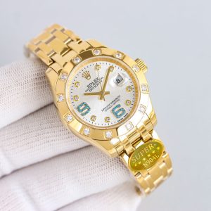 Ladies' Rolex Pearlmaster 34mm Super Clone Watch with Cash on Delivery 1040239194 - side view | Pearlmaster