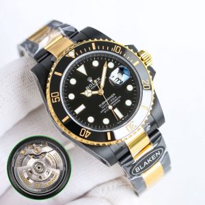 BLAKEN Black Rolex Submariner Super Clone Watch for Men - 40mm 1107025371 - side view | Rolex