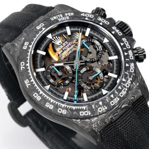 Men's Rolex Daytona Carbon Fibre Super Clone Watch with Cash on Delivery 1134123159 - interior view | Cosmograph Daytona