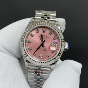 Ladies' Rolex Datejust 28mm White Case Pink Dial Super Clone Watch 1137040959 - interior view