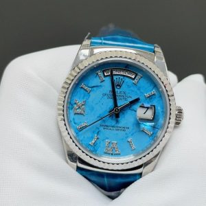 Premium Rolex Day-Date 36mm Super Clone Watch with Alligator Strap 1144762922 - interior view