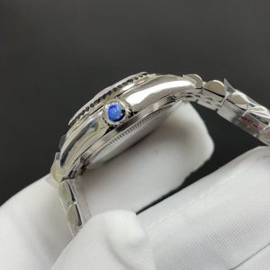 Ladies' Rolex Datejust 28mm White Case Pink Dial Super Clone Watch 1137040959 - back view