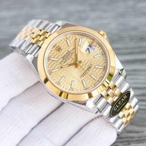 Men's Rolex Datejust Super Clone Watch in 904L Steel with Automatic Movement 729933193 - close-up